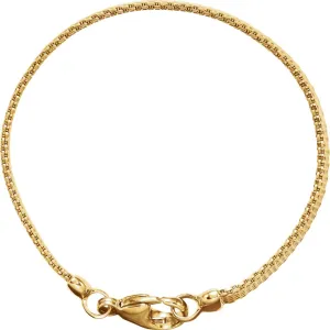 14k Yellow Gold Solid Flat Mesh 7" Bracelet