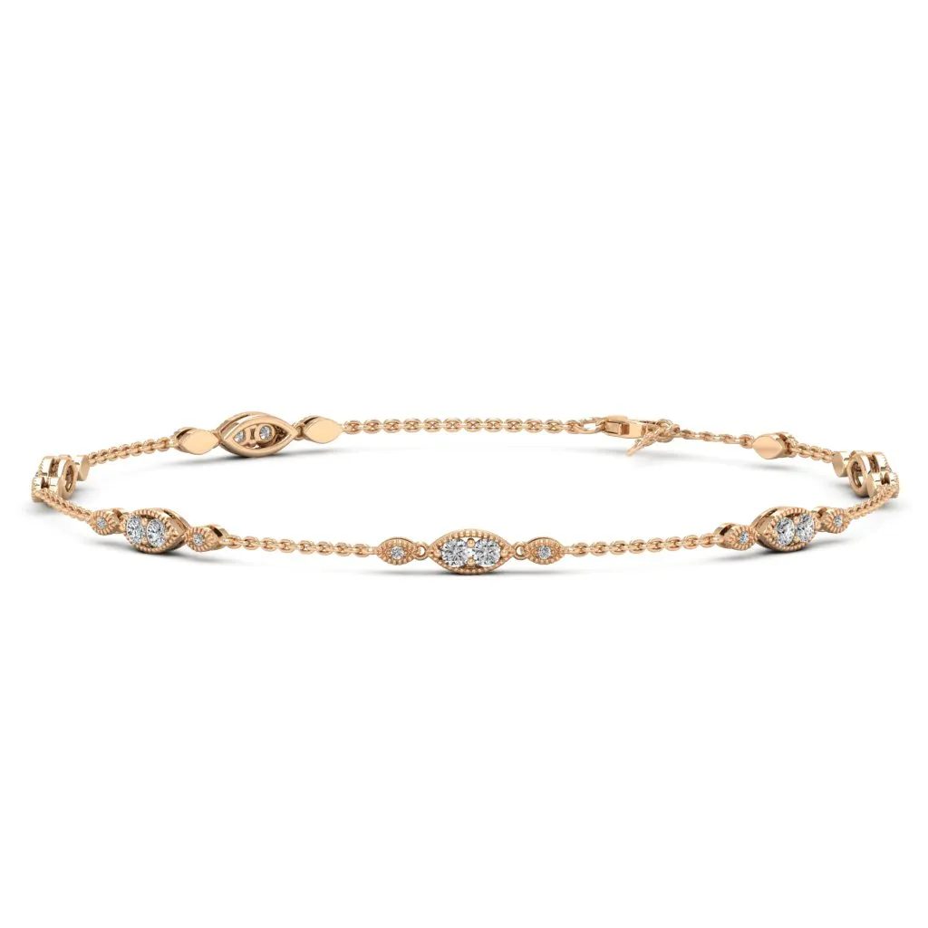 1.50 d.e.w cts Hexene Moissanite Bracelet