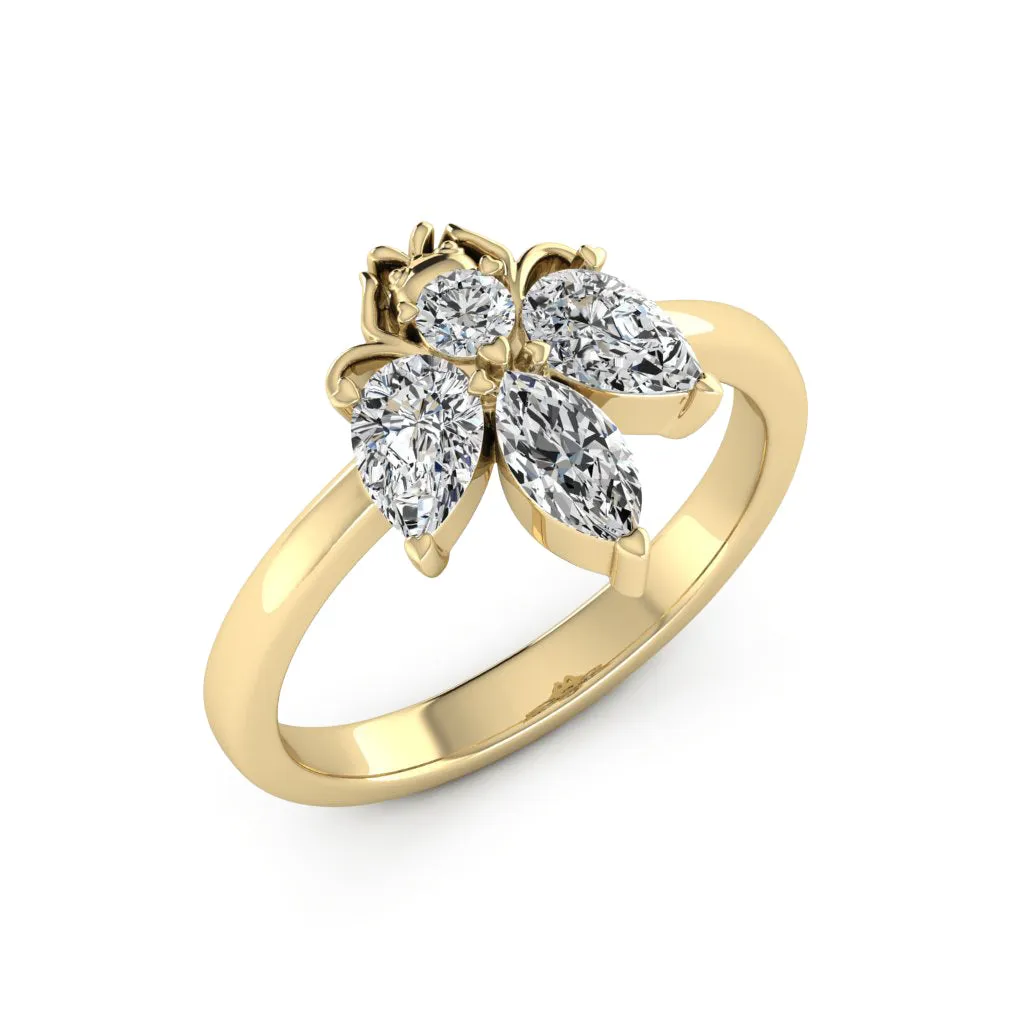 1.50 d.e.w cts Moissanite Ring