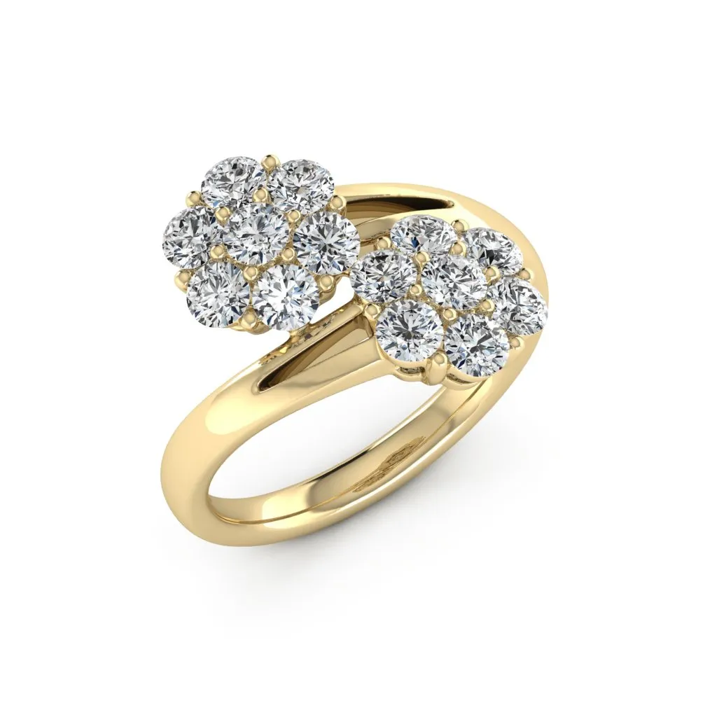 1.54 d.e.w cts Azalea Moissanite Ring