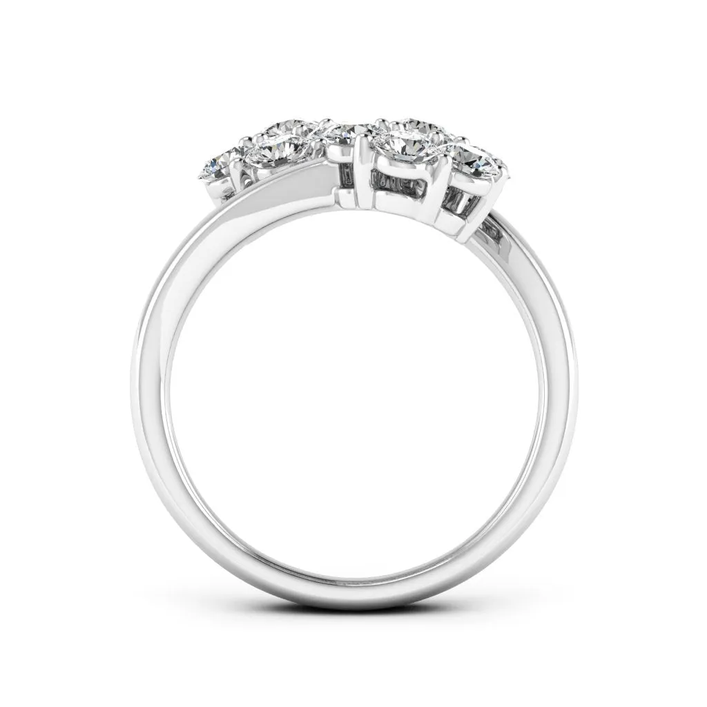 1.54 d.e.w cts Azalea Moissanite Ring
