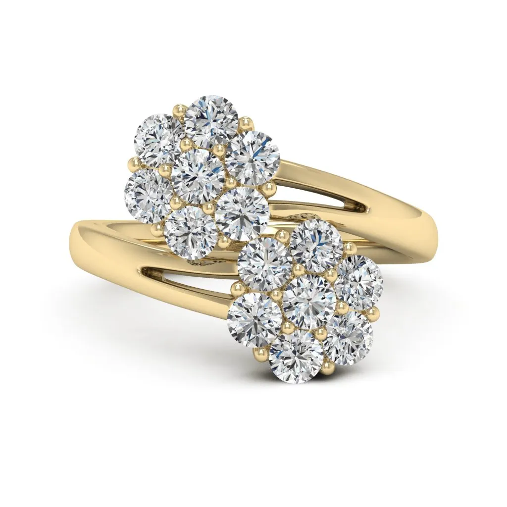 1.54 d.e.w cts Azalea Moissanite Ring