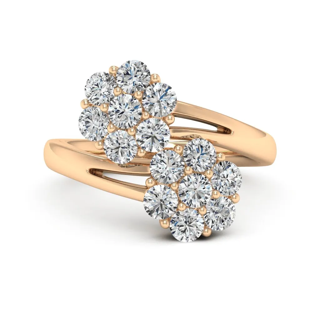 1.54 d.e.w cts Azalea Moissanite Ring