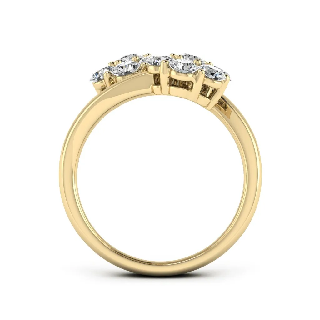 1.54 d.e.w cts Azalea Moissanite Ring