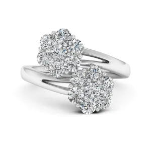 1.54 d.e.w cts Azalea Moissanite Ring