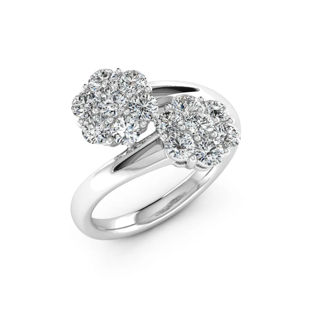1.54 d.e.w cts Azalea Moissanite Ring
