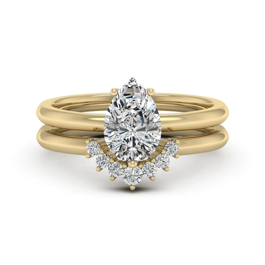 1.62 d.e.w cts Madelline Moissanite Ring