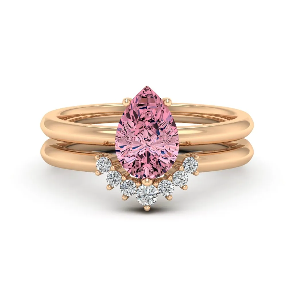 1.62 d.e.w cts Madelline Moissanite Ring