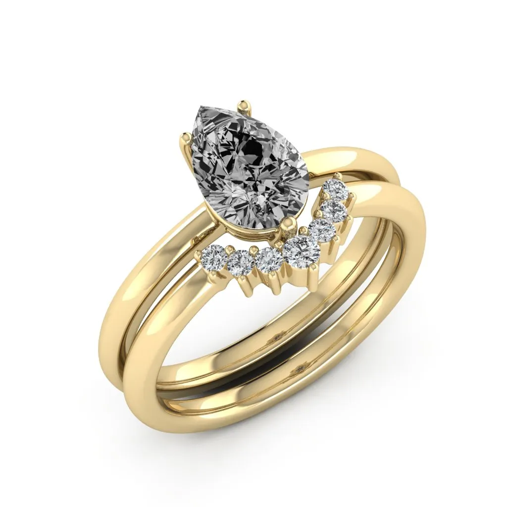 1.62 d.e.w cts Madelline Moissanite Ring