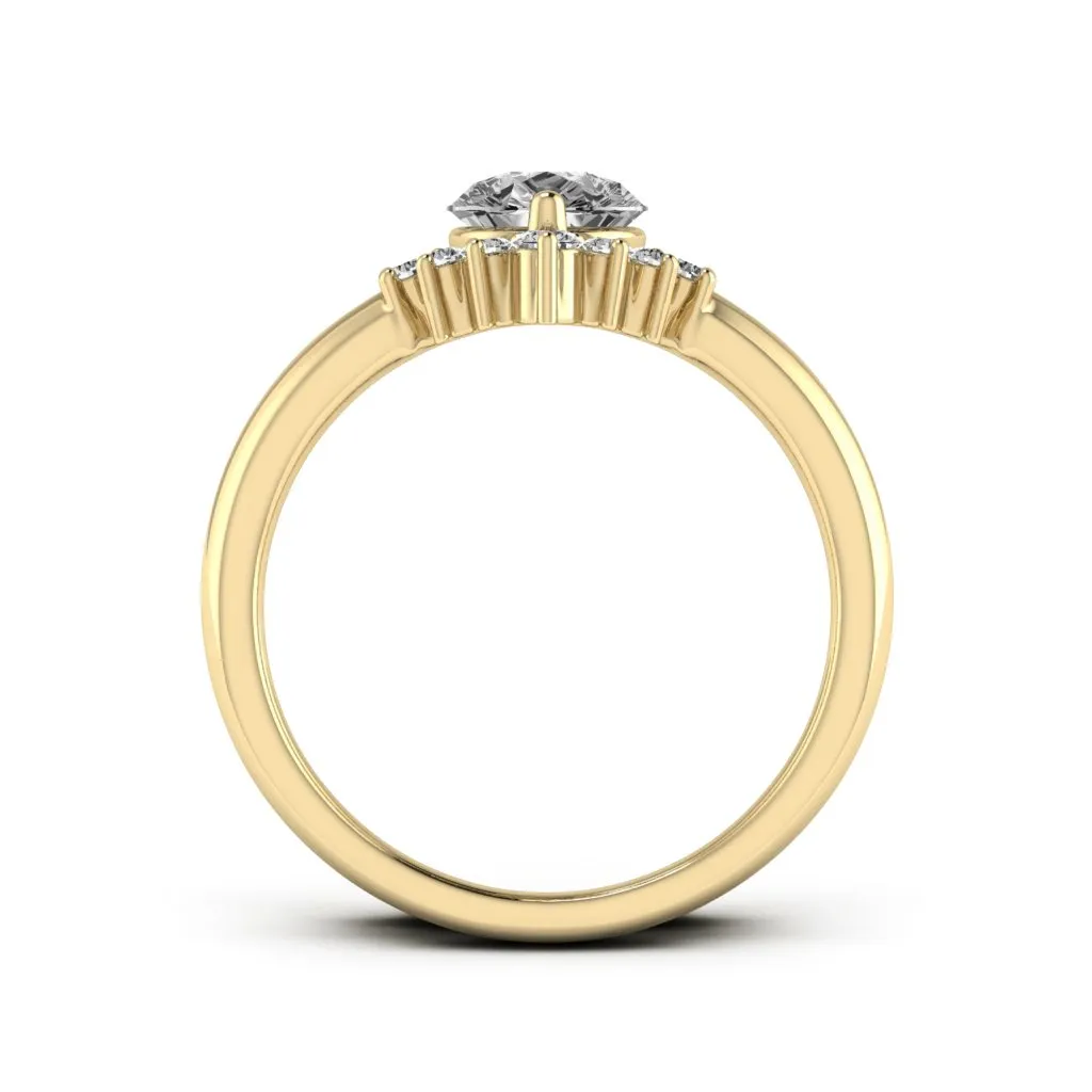 1.62 d.e.w cts Madelline Moissanite Ring