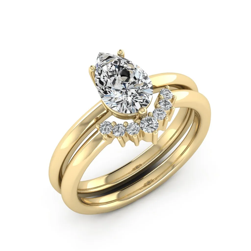1.62 d.e.w cts Madelline Moissanite Ring