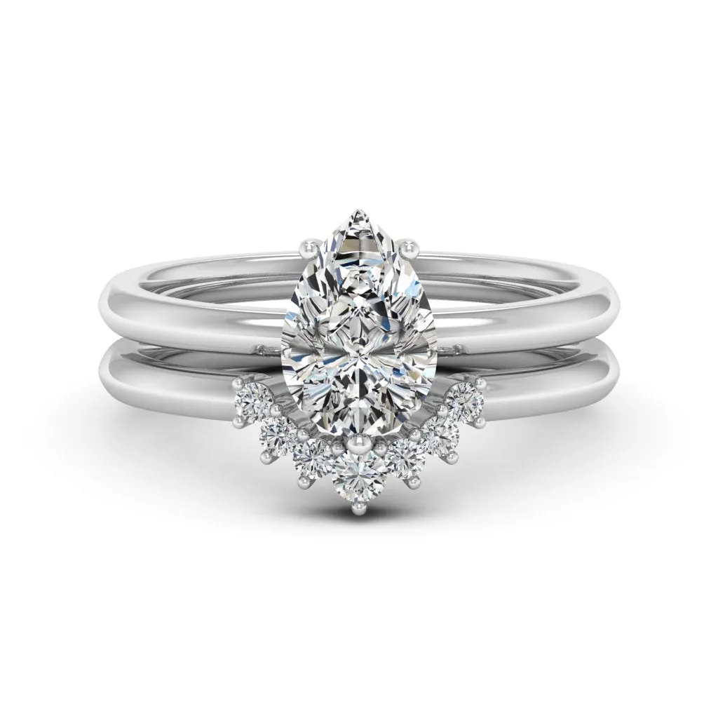 1.62 d.e.w cts Madelline Moissanite Ring