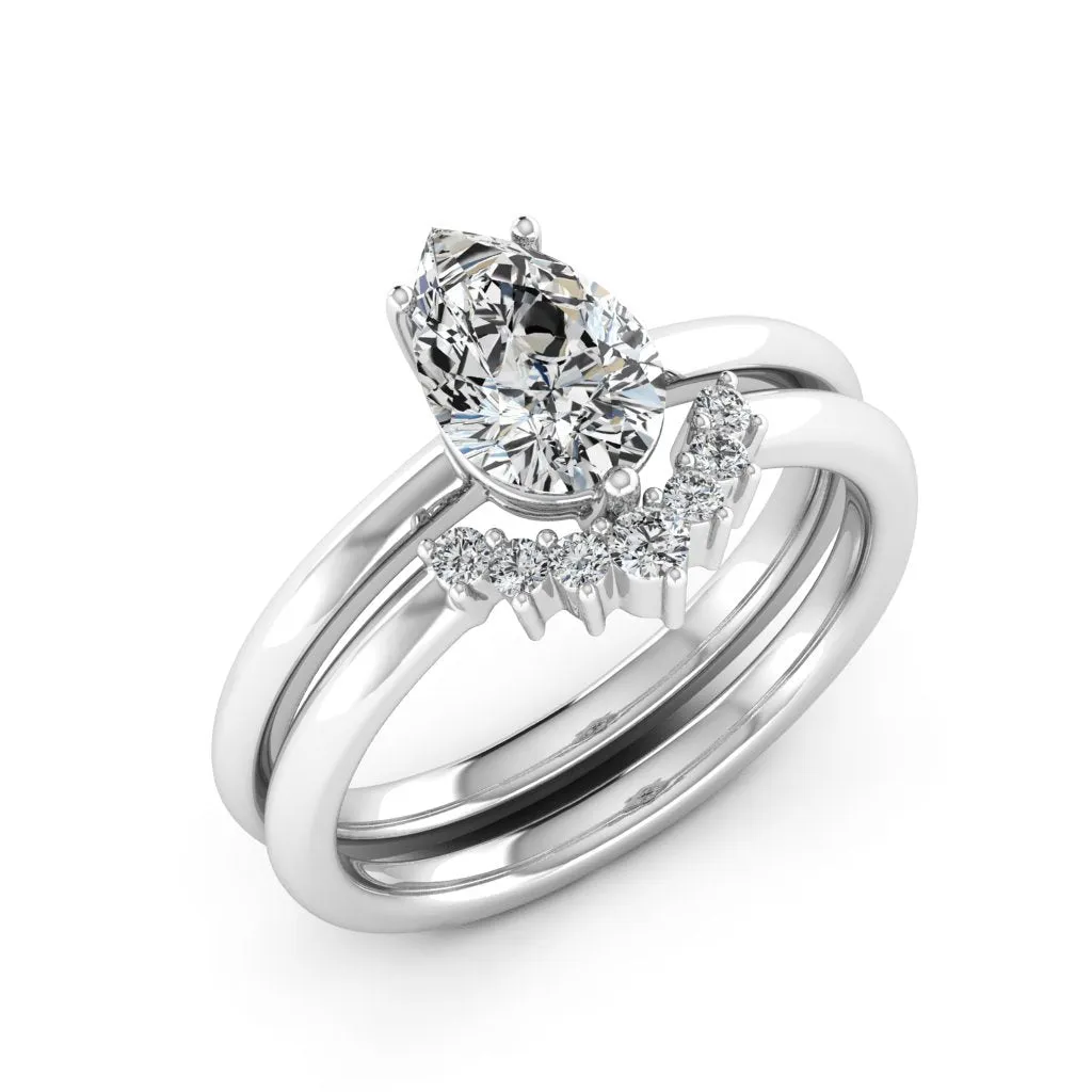 1.62 d.e.w cts Madelline Moissanite Ring