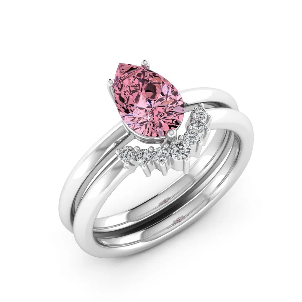 1.62 d.e.w cts Madelline Moissanite Ring
