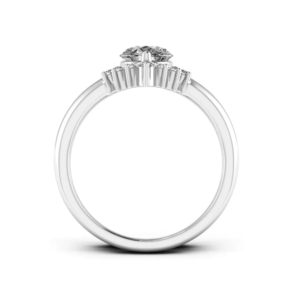 1.62 d.e.w cts Madelline Moissanite Ring