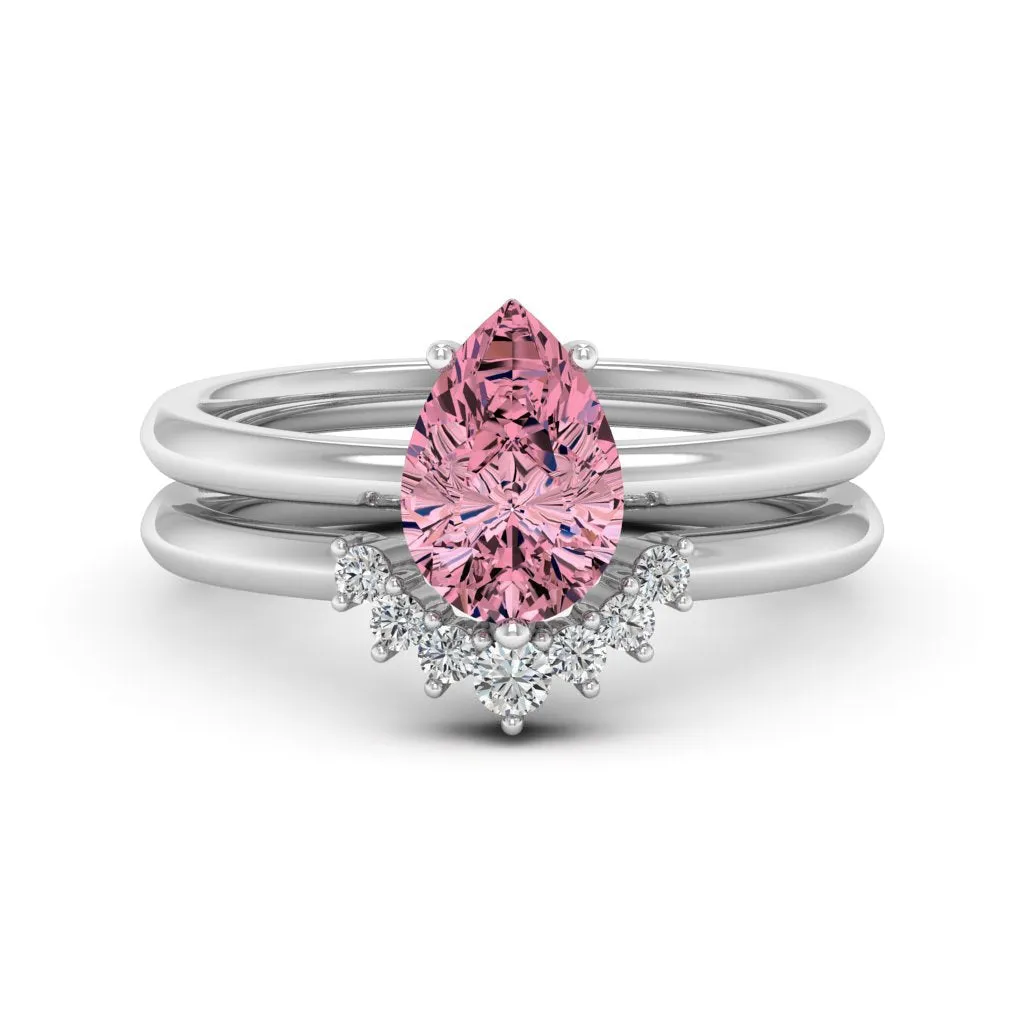 1.62 d.e.w cts Madelline Moissanite Ring