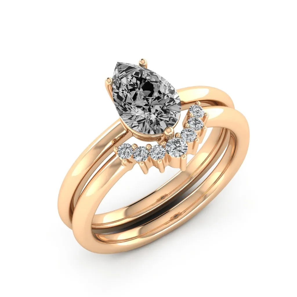 1.62 d.e.w cts Madelline Moissanite Ring