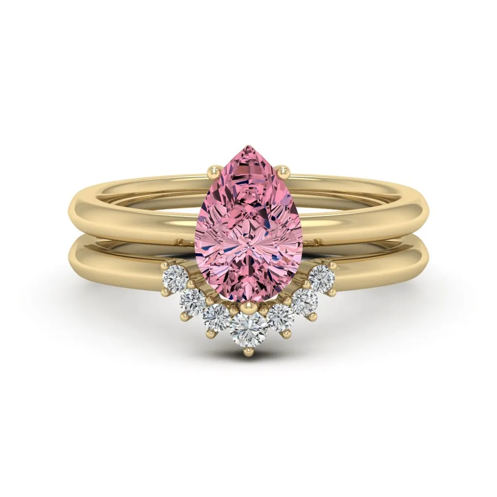 1.62 d.e.w cts Madelline Moissanite Ring