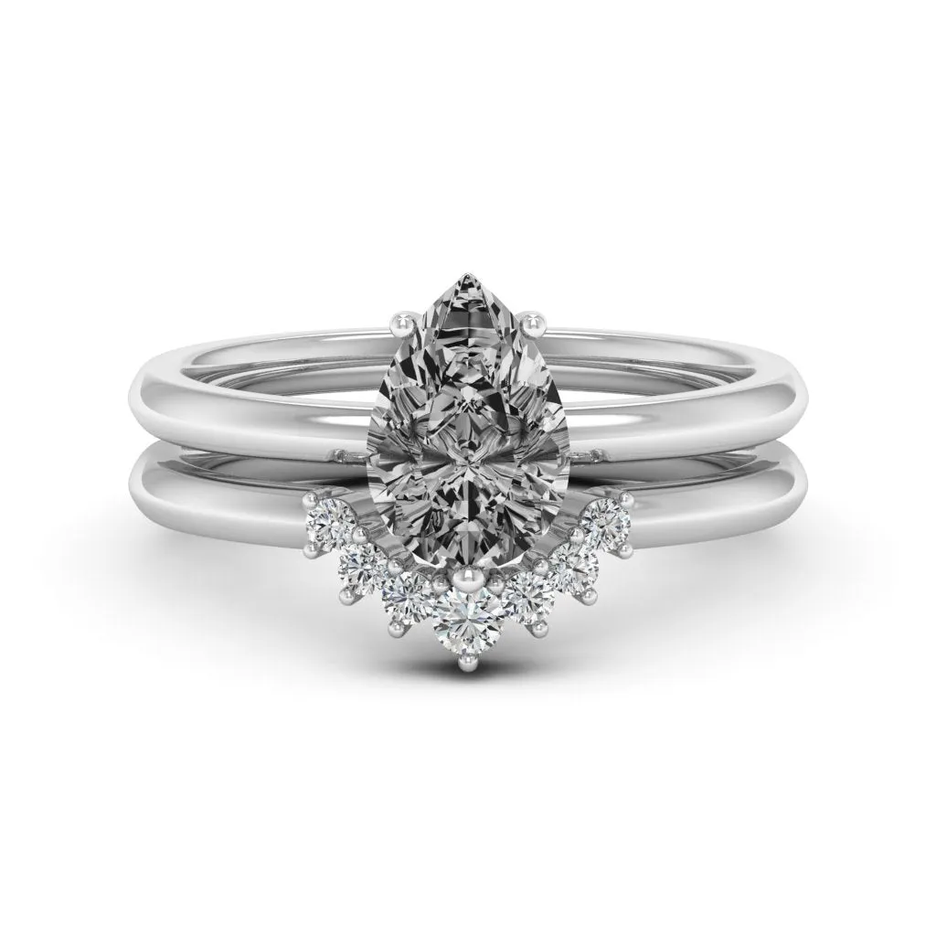 1.62 d.e.w cts Madelline Moissanite Ring
