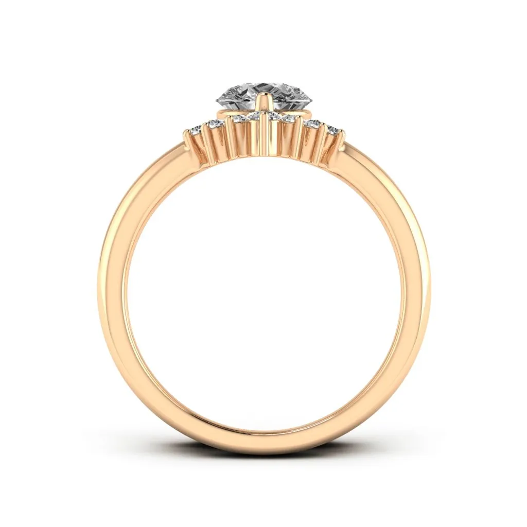 1.62 d.e.w cts Madelline Moissanite Ring