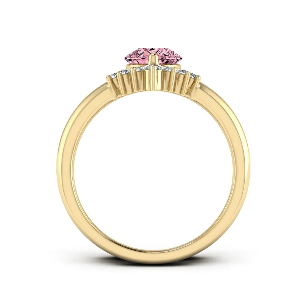 1.62 d.e.w cts Madelline Moissanite Ring