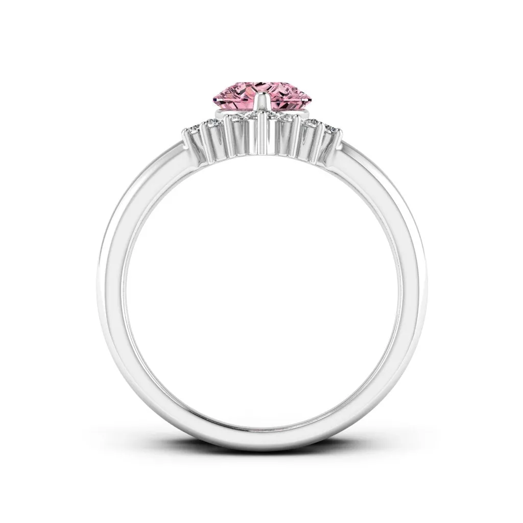 1.62 d.e.w cts Madelline Moissanite Ring