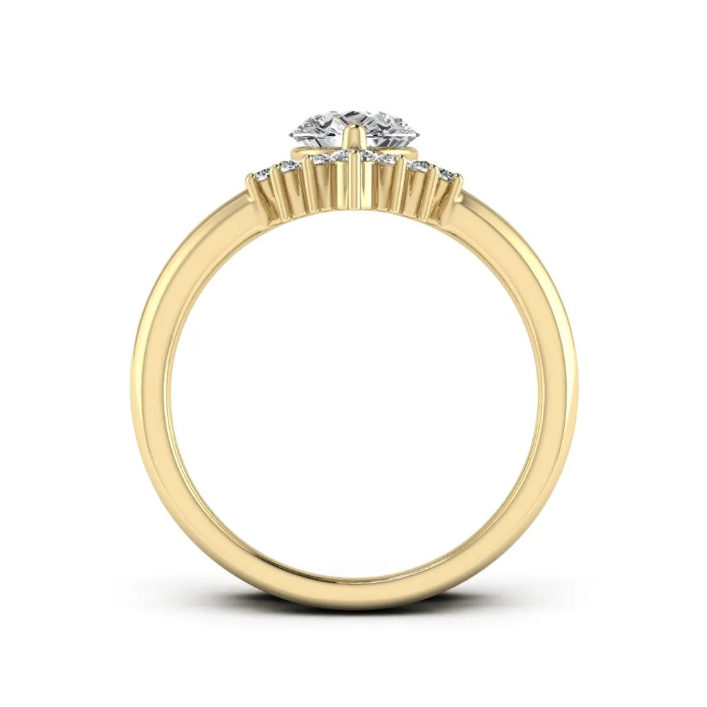 1.62 d.e.w cts Madelline Moissanite Ring