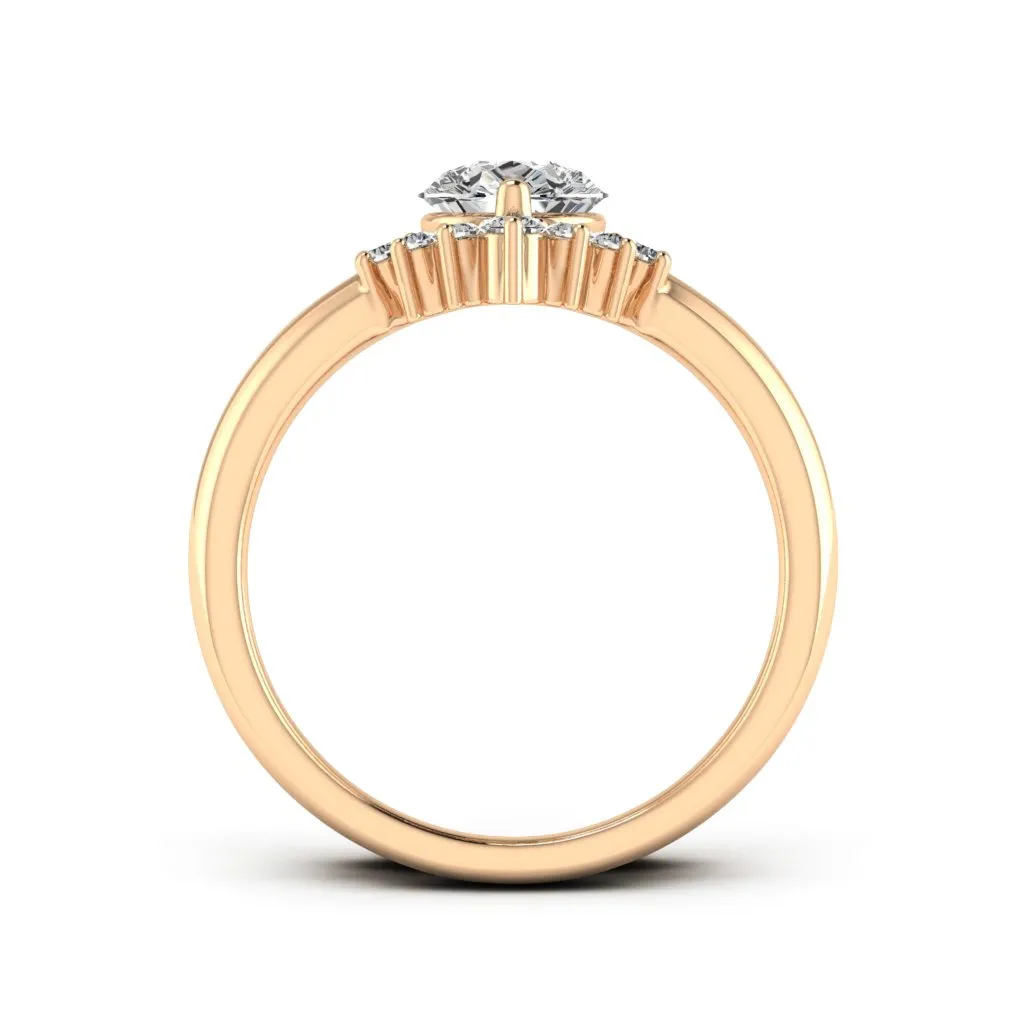 1.62 d.e.w cts Madelline Moissanite Ring