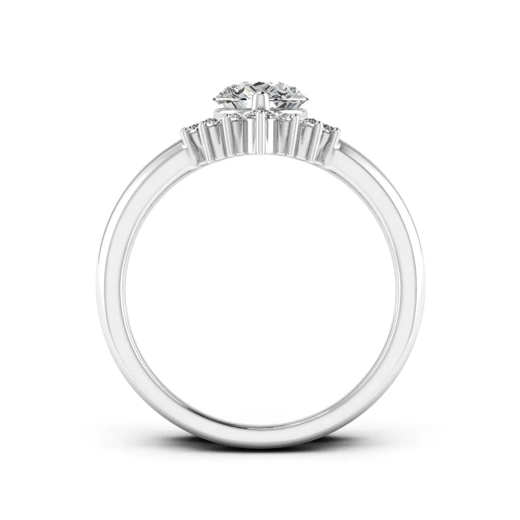 1.62 d.e.w cts Madelline Moissanite Ring