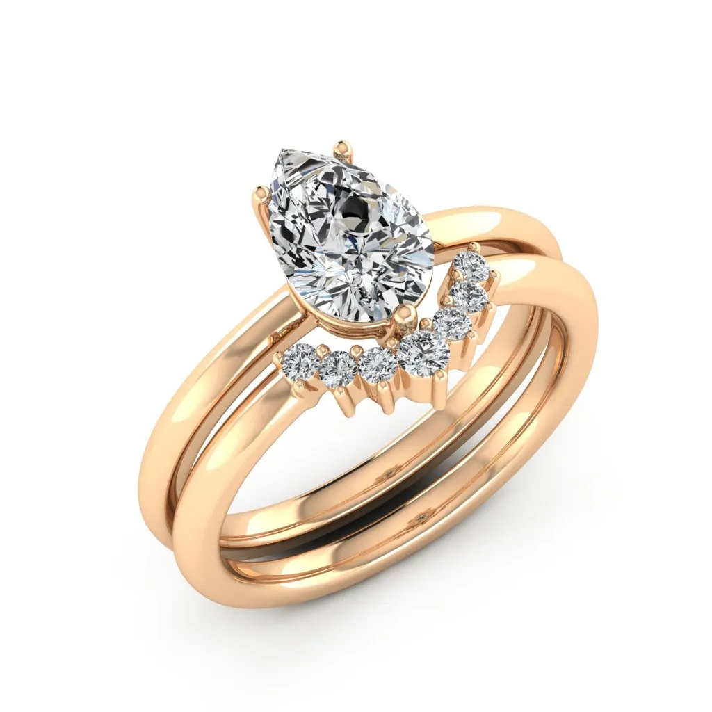 1.62 d.e.w cts Madelline Moissanite Ring