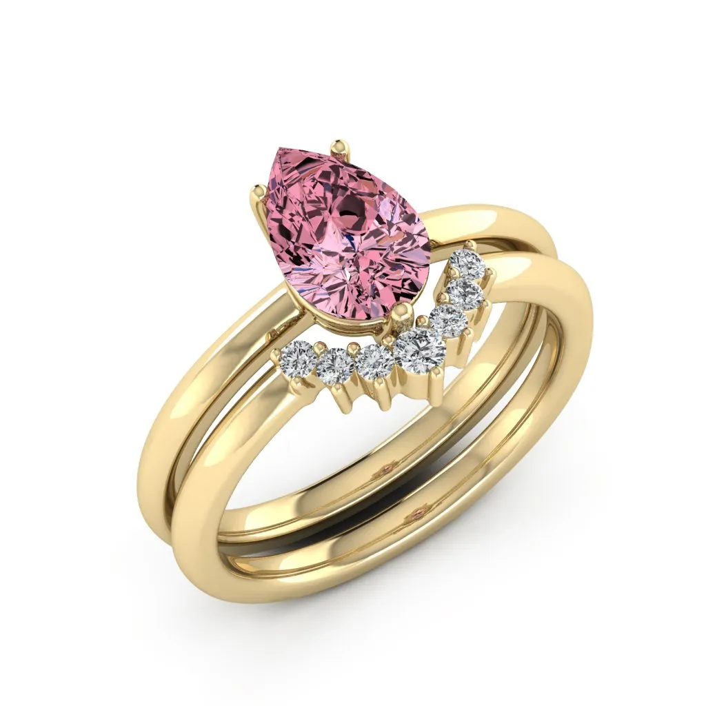 1.62 d.e.w cts Madelline Moissanite Ring
