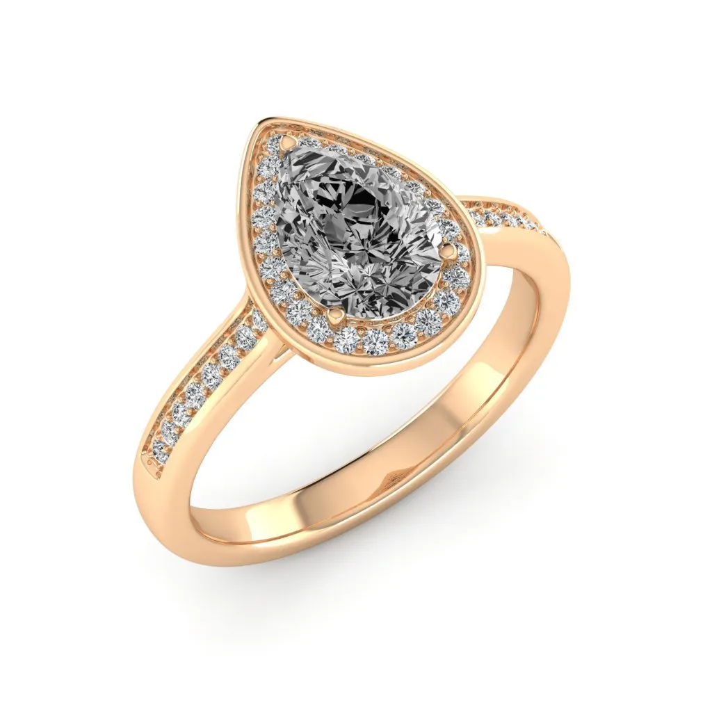 1.70 d.e.w cts Evelyn Moissanite Ring