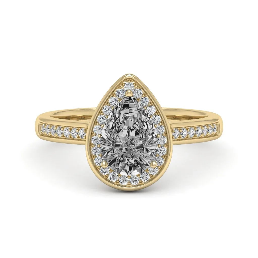 1.70 d.e.w cts Evelyn Moissanite Ring