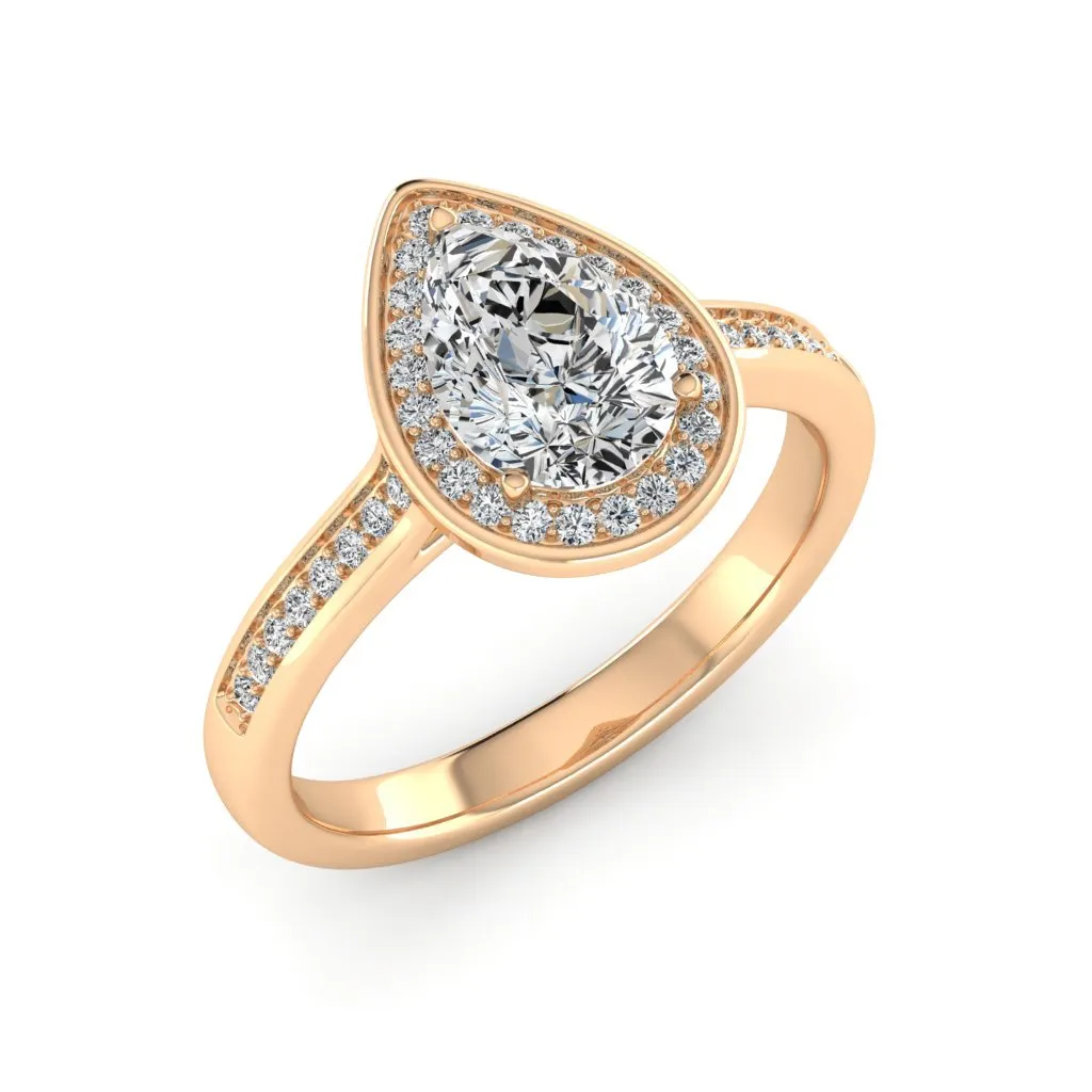 1.70 d.e.w cts Evelyn Moissanite Ring