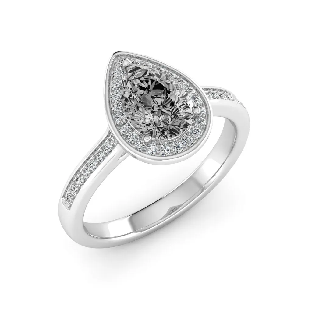 1.70 d.e.w cts Evelyn Moissanite Ring