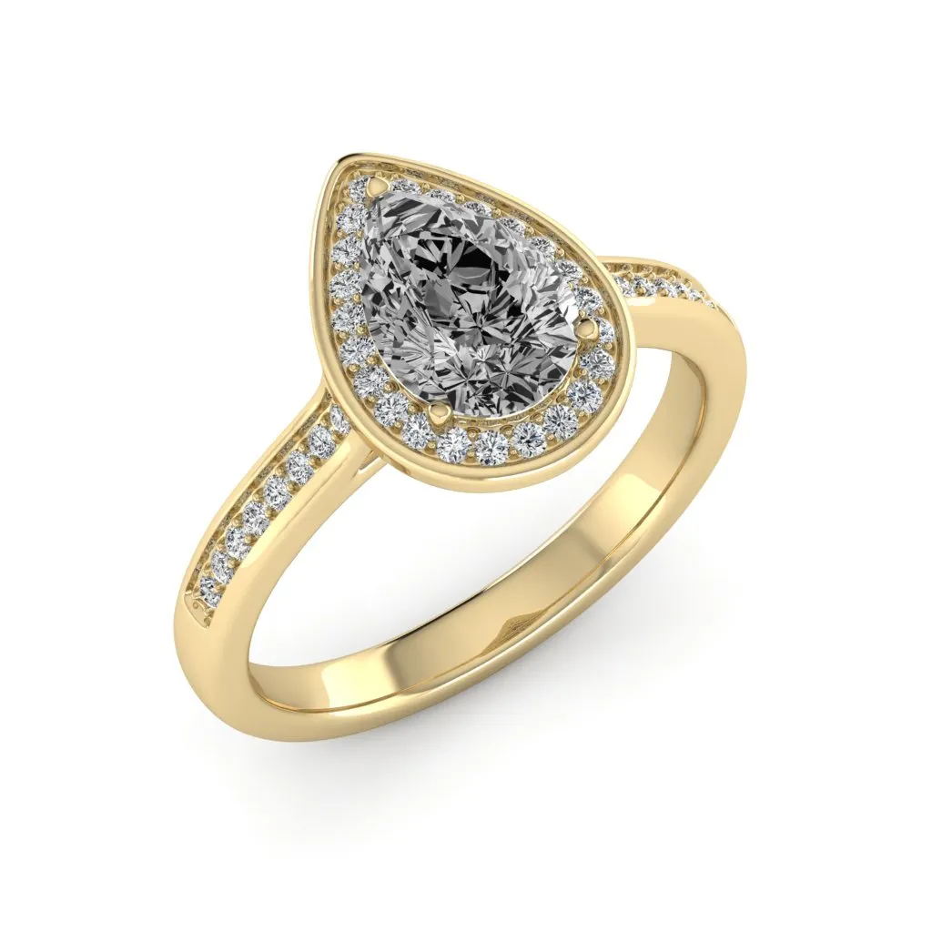 1.70 d.e.w cts Evelyn Moissanite Ring