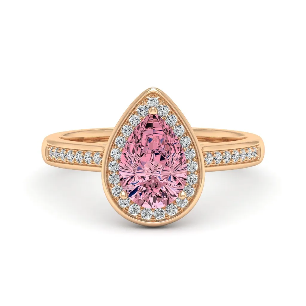 1.70 d.e.w cts Evelyn Moissanite Ring