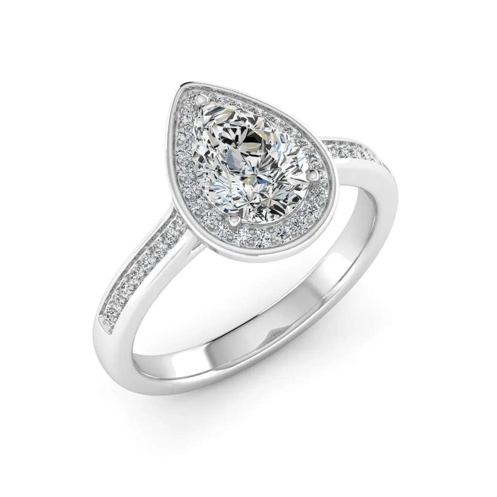 1.70 d.e.w cts Evelyn Moissanite Ring