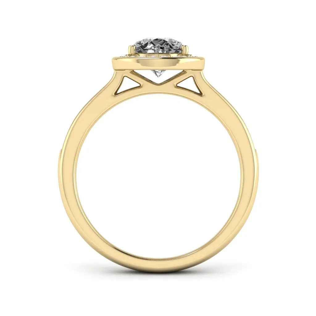 1.70 d.e.w cts Evelyn Moissanite Ring