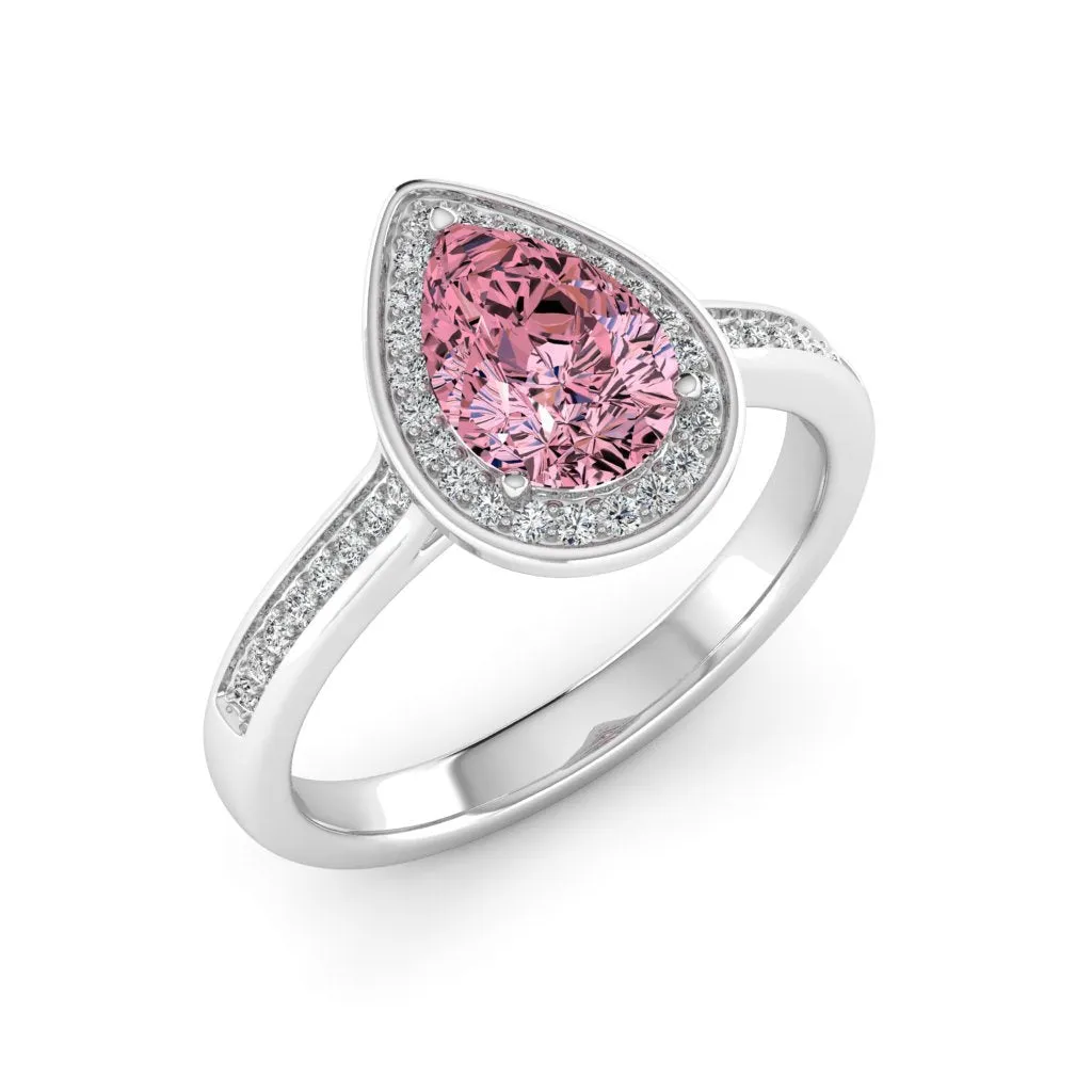 1.70 d.e.w cts Evelyn Moissanite Ring