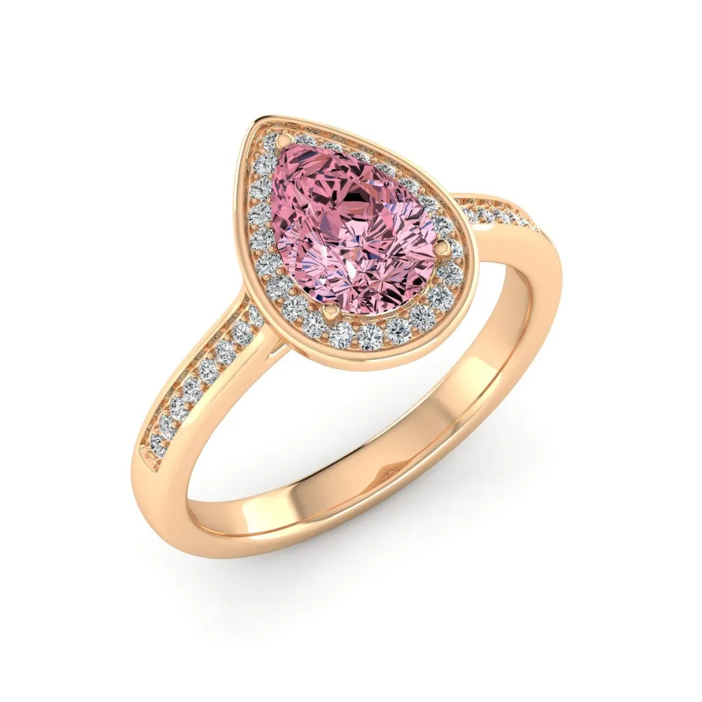 1.70 d.e.w cts Evelyn Moissanite Ring
