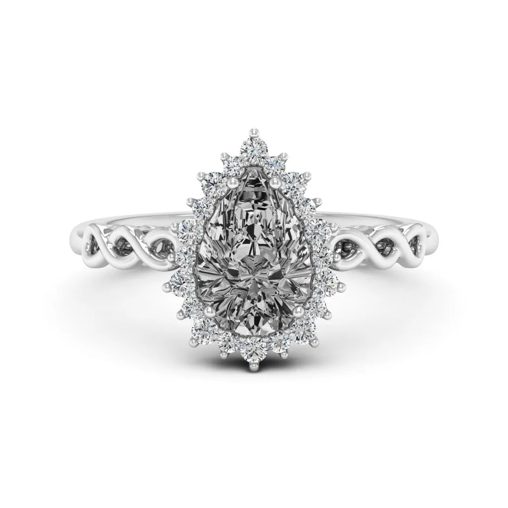 1.73 d.e.w cts Christie Moissanite Ring