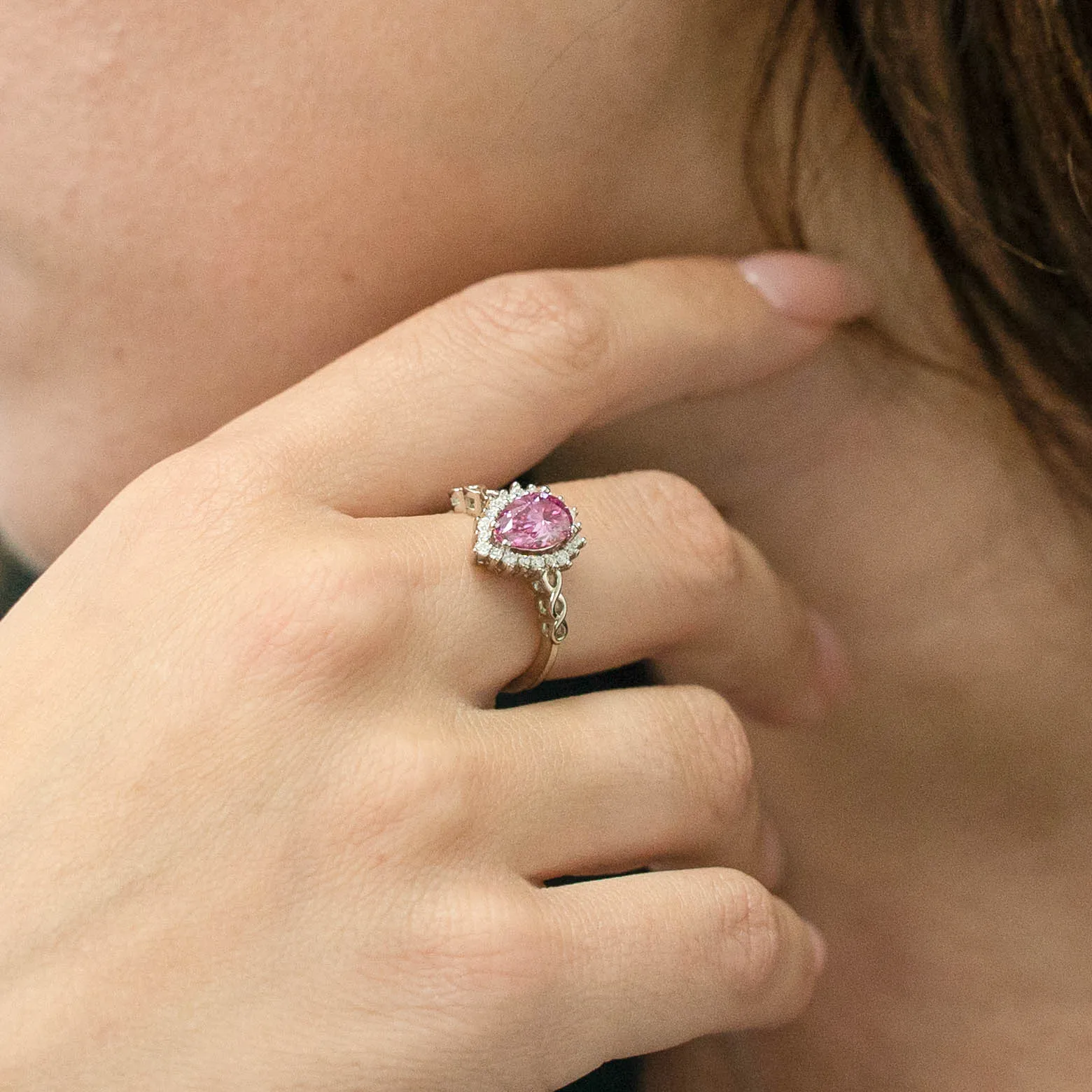 1.73 d.e.w cts Christie Moissanite Ring