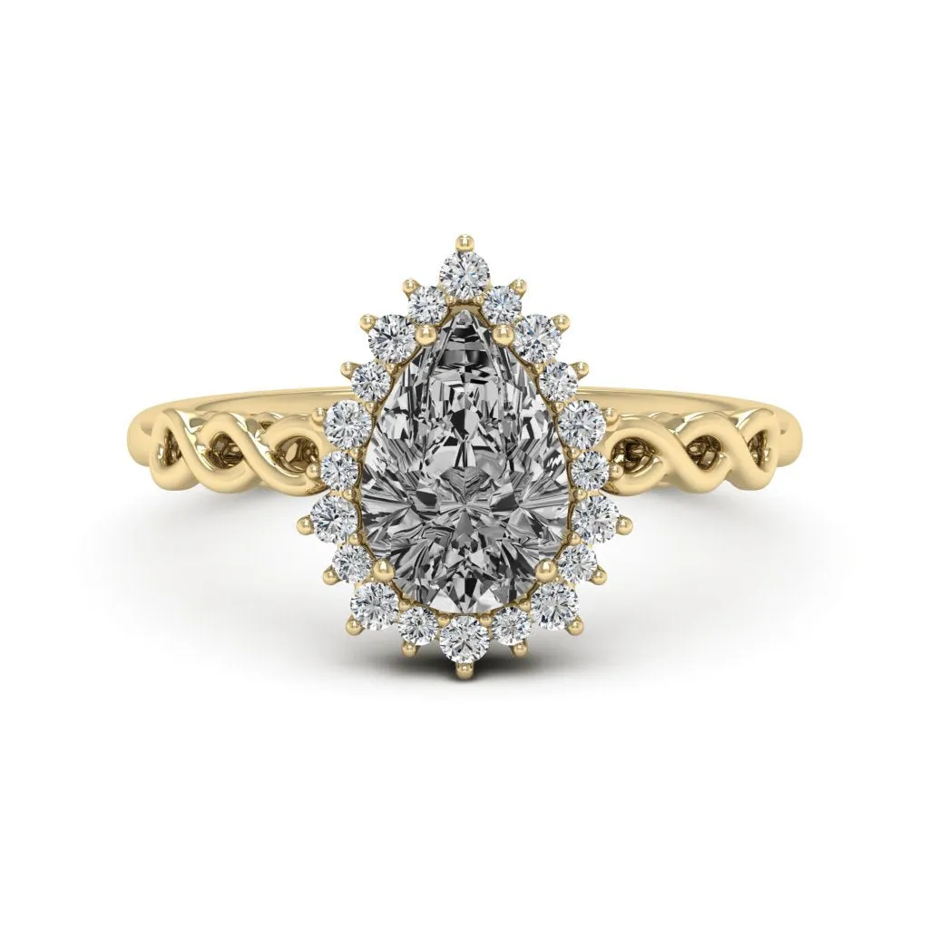 1.73 d.e.w cts Christie Moissanite Ring