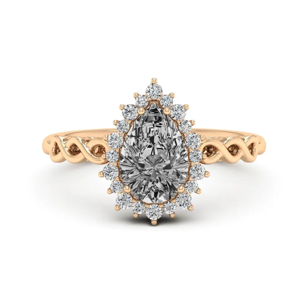 1.73 d.e.w cts Christie Moissanite Ring