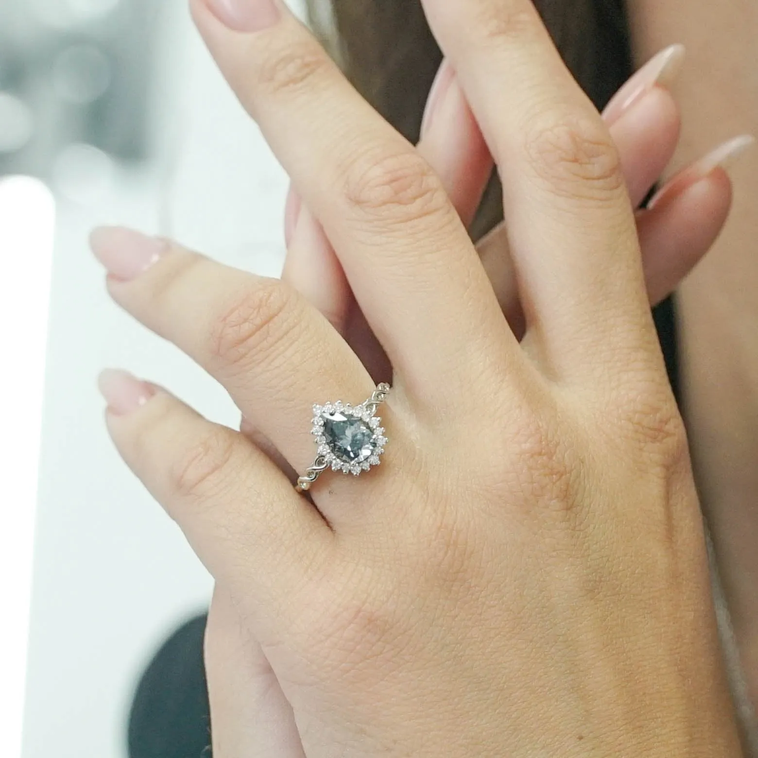 1.73 d.e.w cts Christie Moissanite Ring