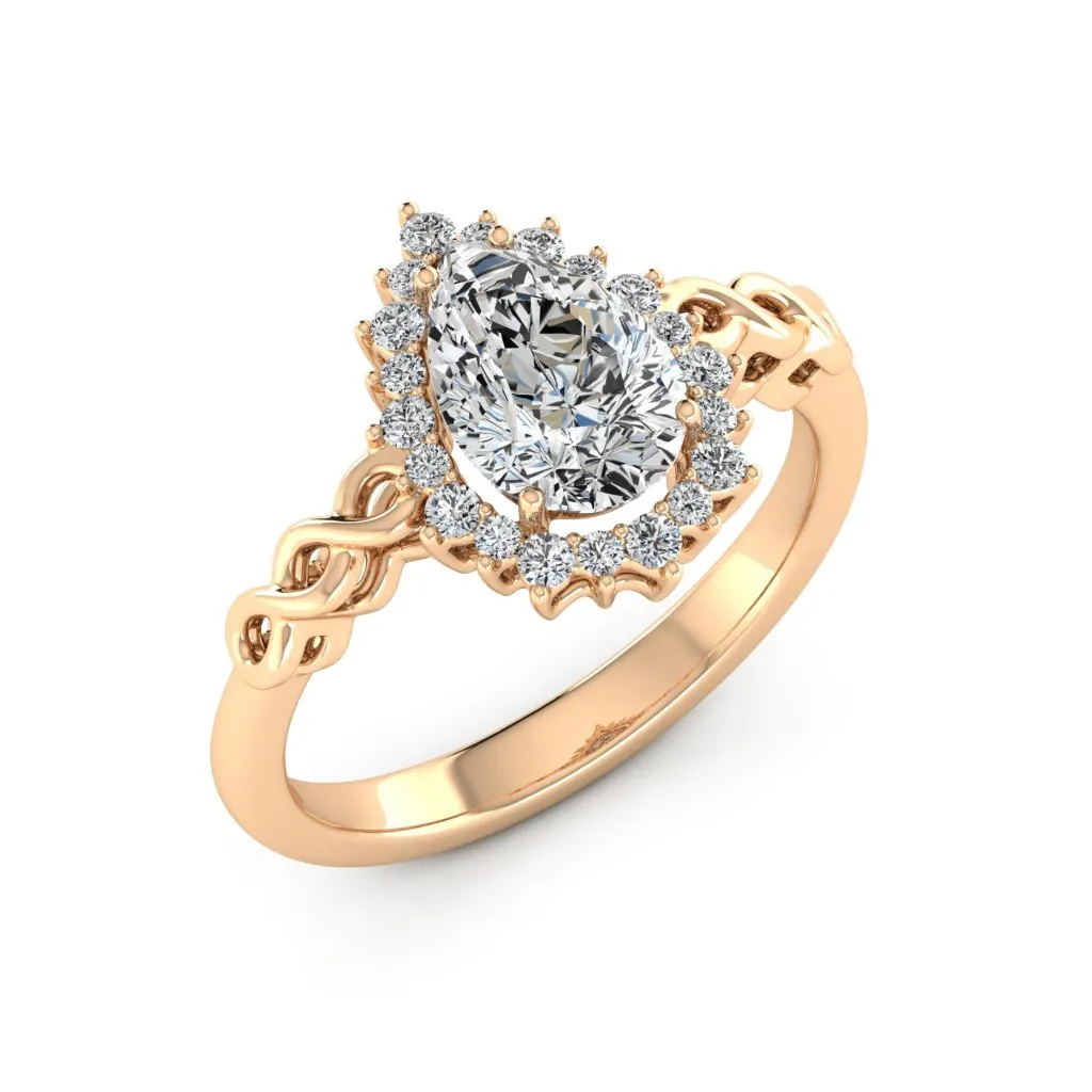 1.73 d.e.w cts Christie Moissanite Ring