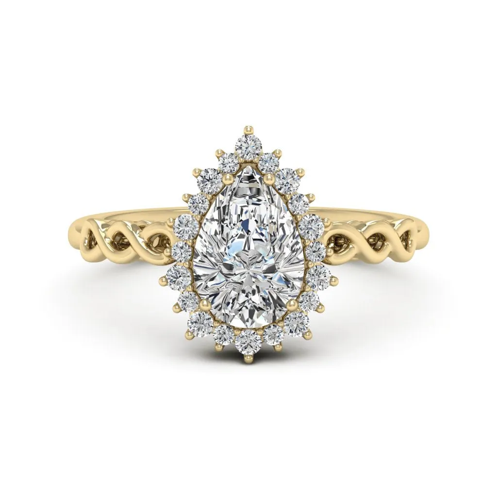 1.73 d.e.w cts Christie Moissanite Ring