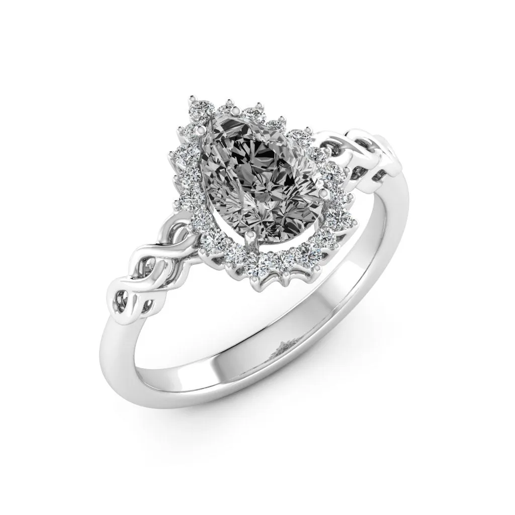 1.73 d.e.w cts Christie Moissanite Ring