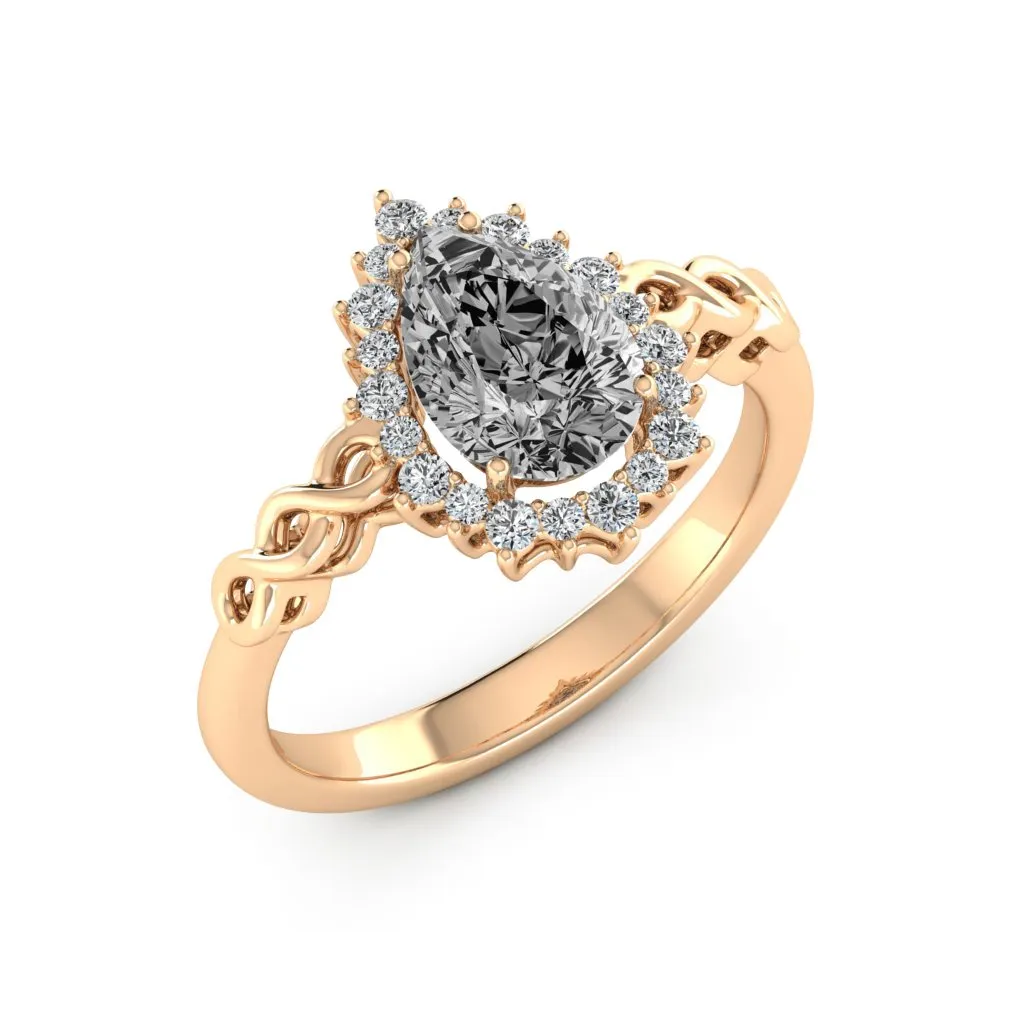 1.73 d.e.w cts Christie Moissanite Ring